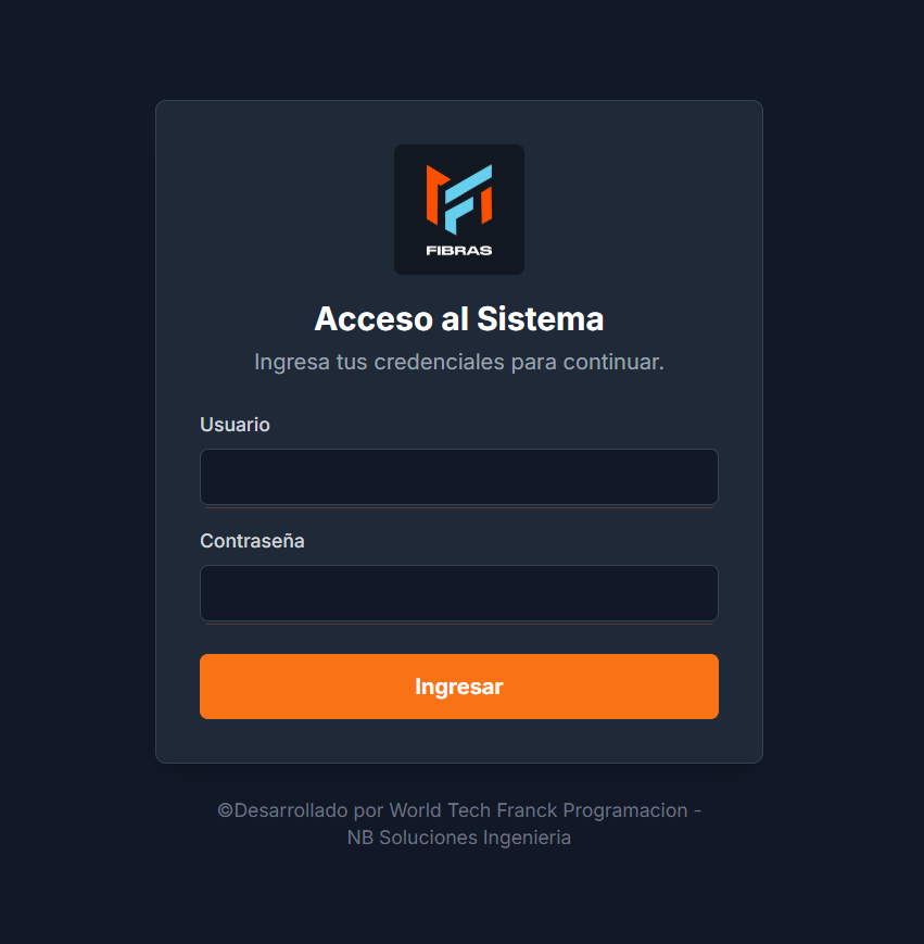 Pantalla de Acceso al Sistema